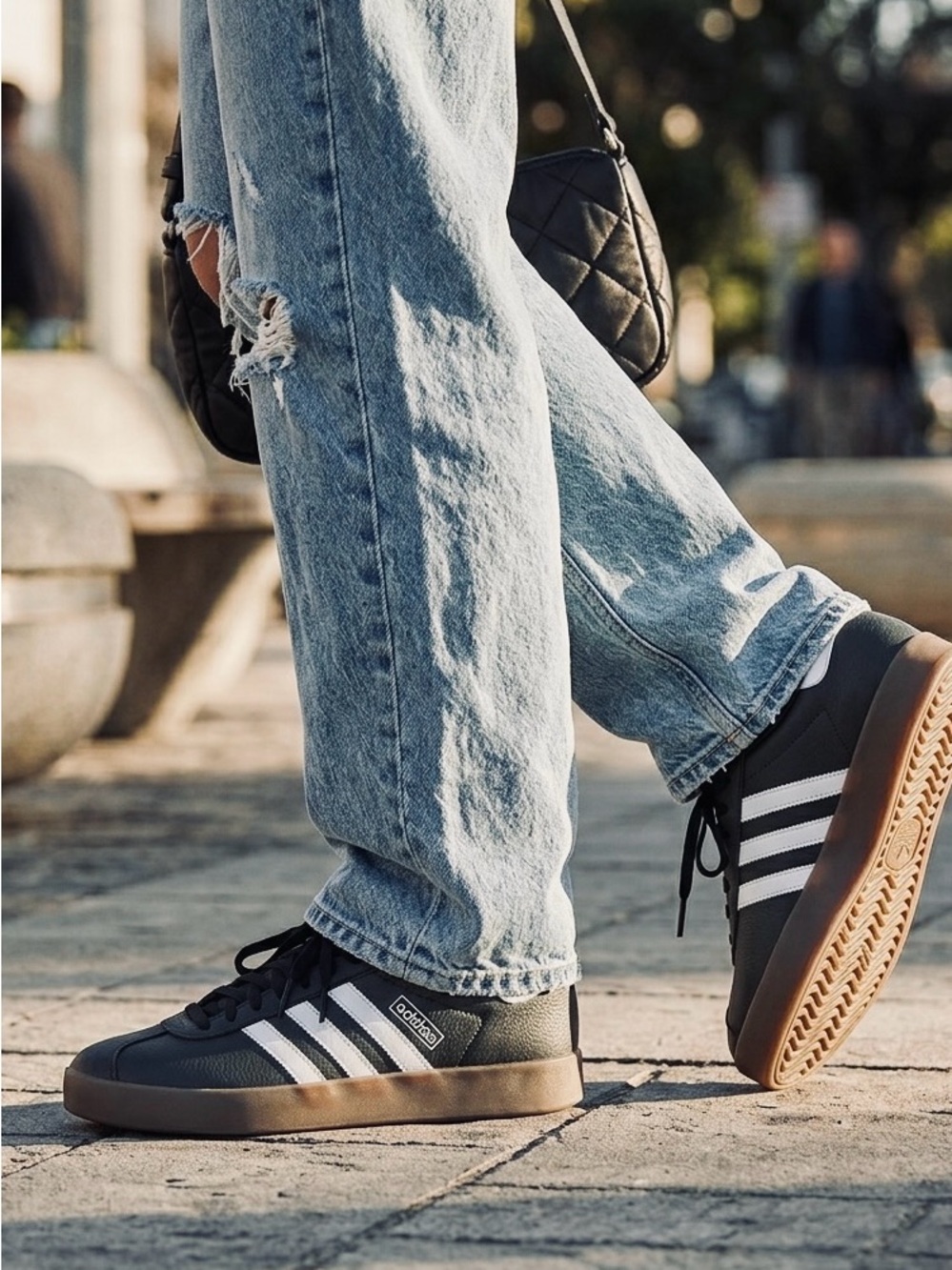 adidas VL Court 3.0 Low Shoes - Black / Brown Gum (Women's) - Brand New 9.5 - Picture 10 of 10